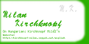 milan kirchknopf business card